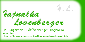 hajnalka lovenberger business card